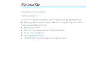 Tablet Screenshot of melissaxie.com